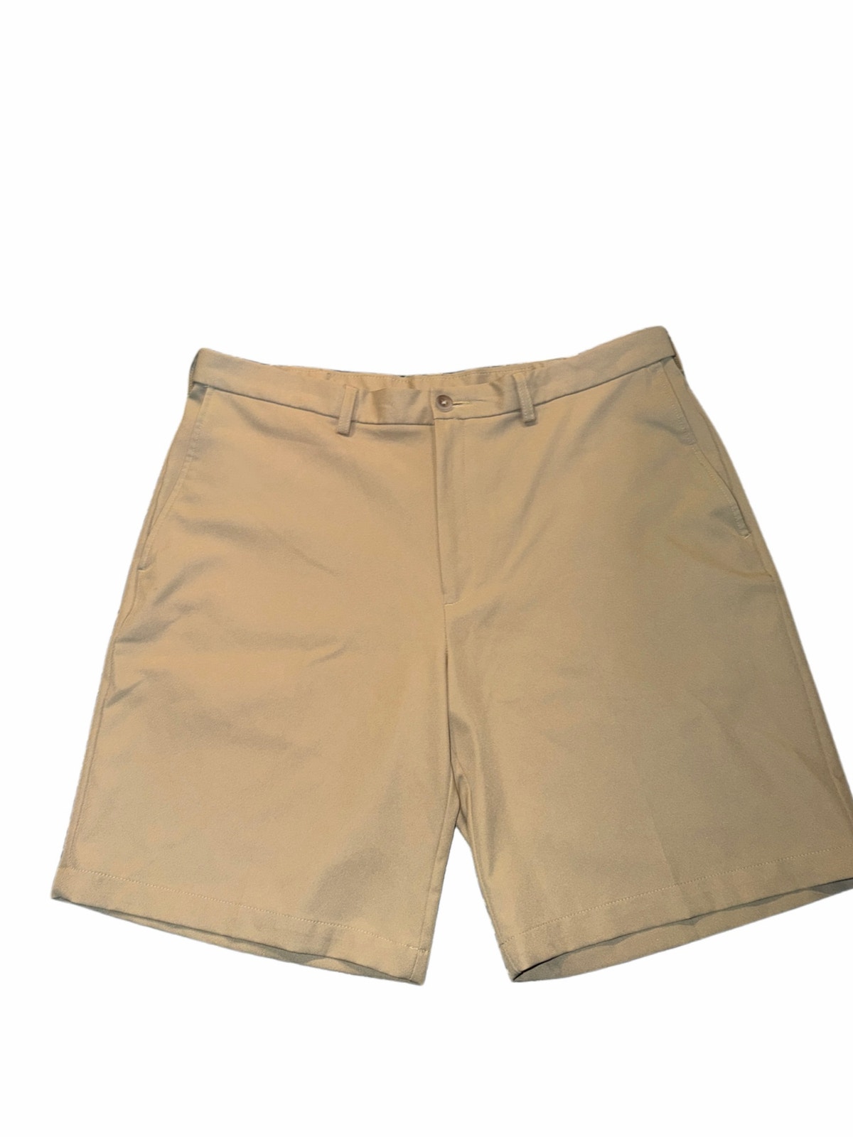 Cool 18 Pro Golf Shorts Menâs Size 38 Khaki Performance Flat Front